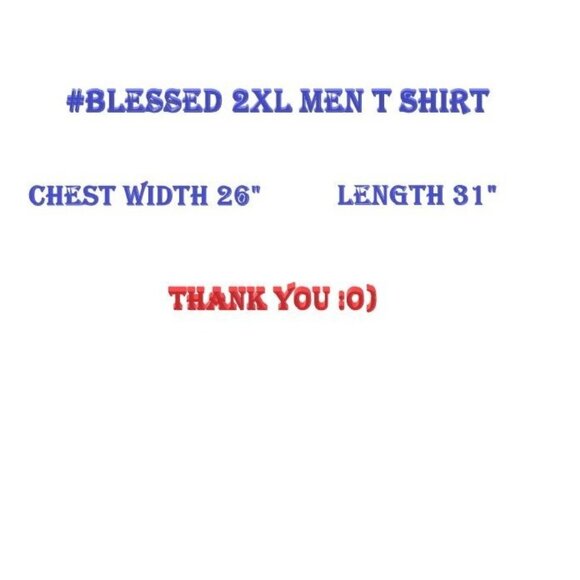 Men Comfortable Cotton #Blessed Blue 2XL T Shirt Delta Pro Weight Crew Neck - Picture 2 of 6